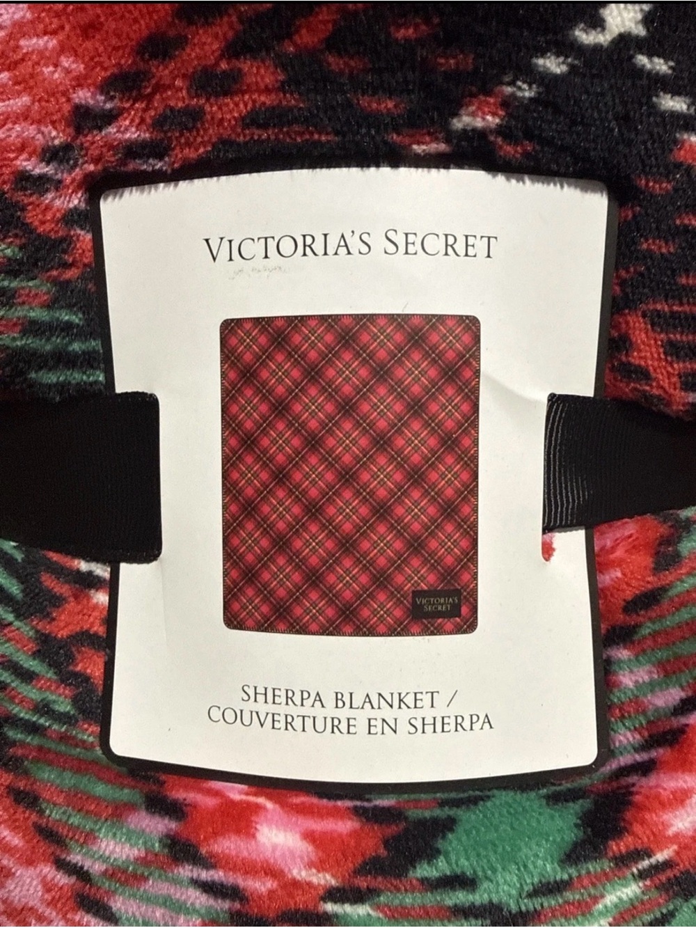 New V.S. Plaid Sherpa Throw Fleece Blanket Large 50” x 60” - Picture 2 of 2